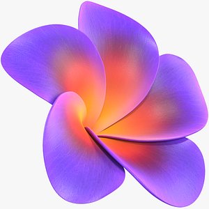 Realistic Plumeria 3D Model - High-Quality 4K PBR Asset