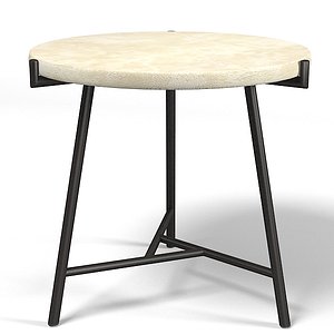 Mcguire flint side table barbara barry 841s round stone modern coffee side table contemporary