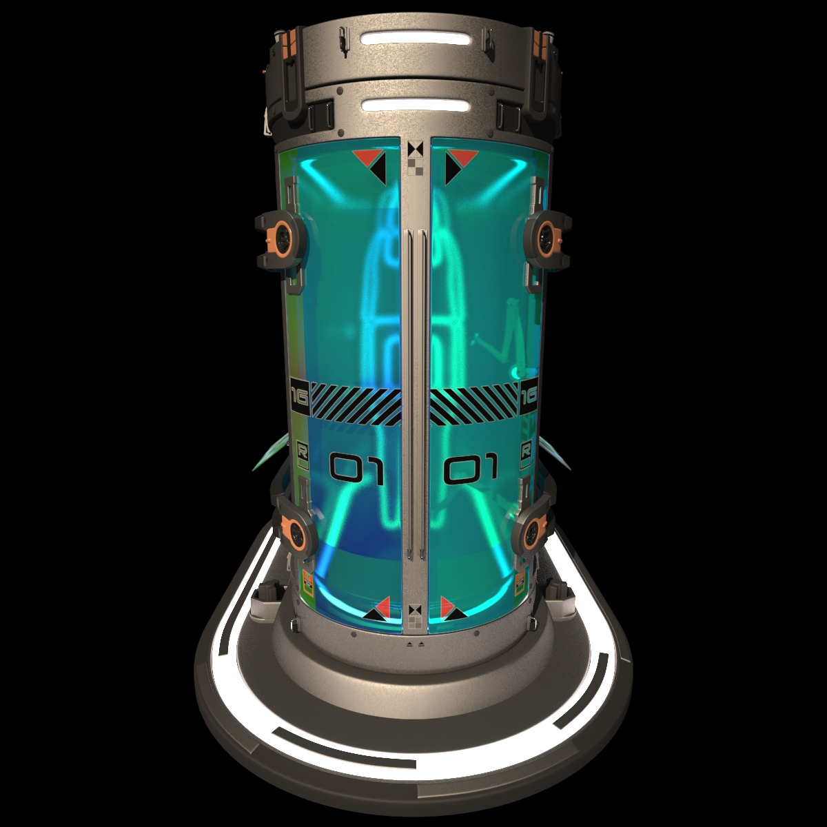 modelo 3d Contenedor SciFi Cryopod - TurboSquid 1161830