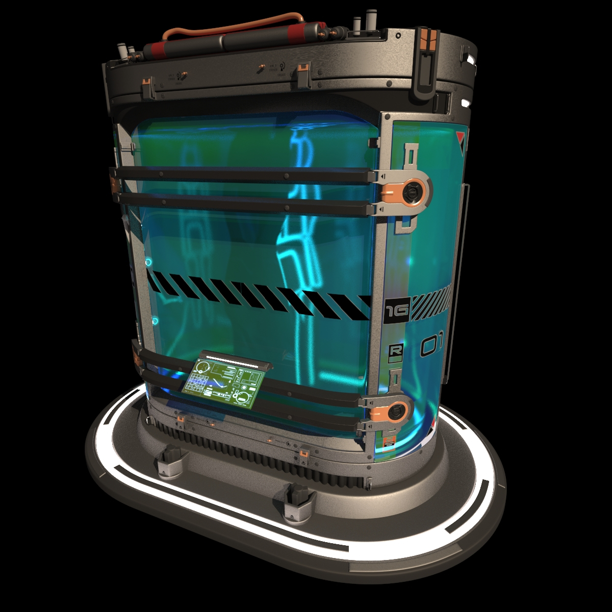 modelo 3d Contenedor SciFi Cryopod - TurboSquid 1161830