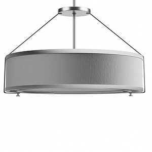 Brushed Nickel Lemnos Drum Shade Pendant 3D model