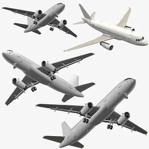 Detailed 3D models of the A320 Family