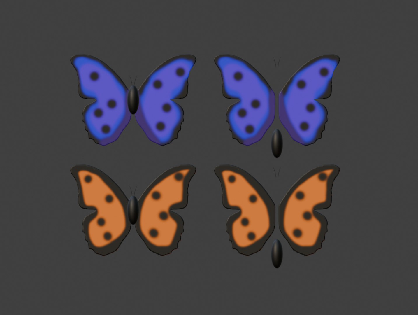 2 Stylized Butterfly Pack Model - TurboSquid 2227416