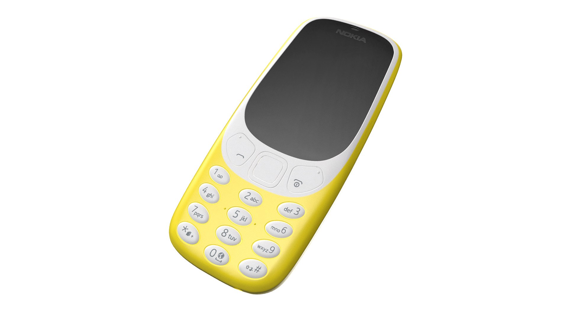 Nokia 3310 New Yellow 3D model preview