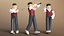 Personnage de dessin animé de golfeur minimal
