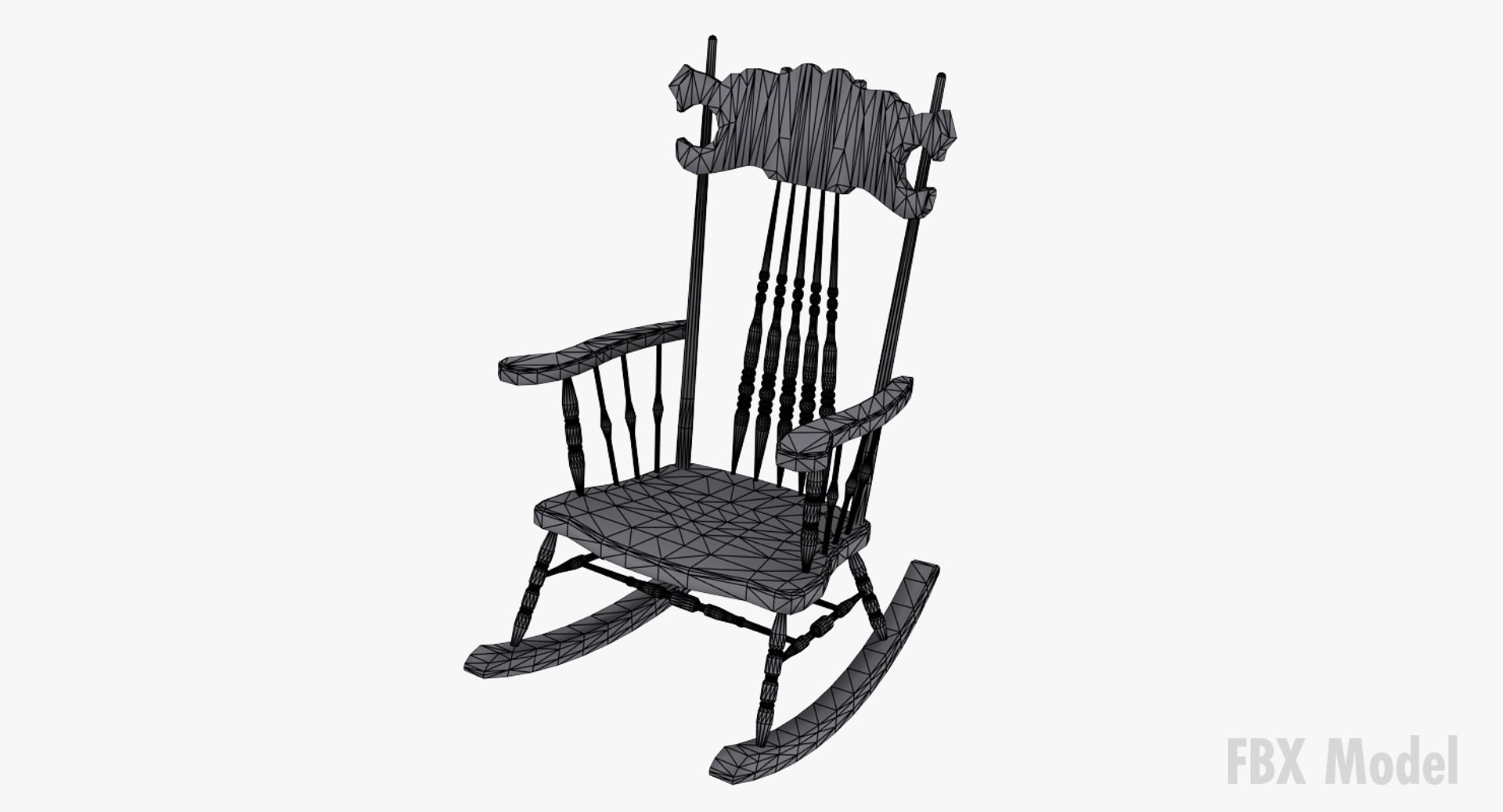 3d rocking chair