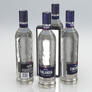 bottle alcohol vodka 3D