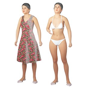 real cloths animation character 3D model
