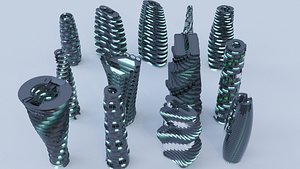 50 Realistic Sci-fi Buildings City Kit