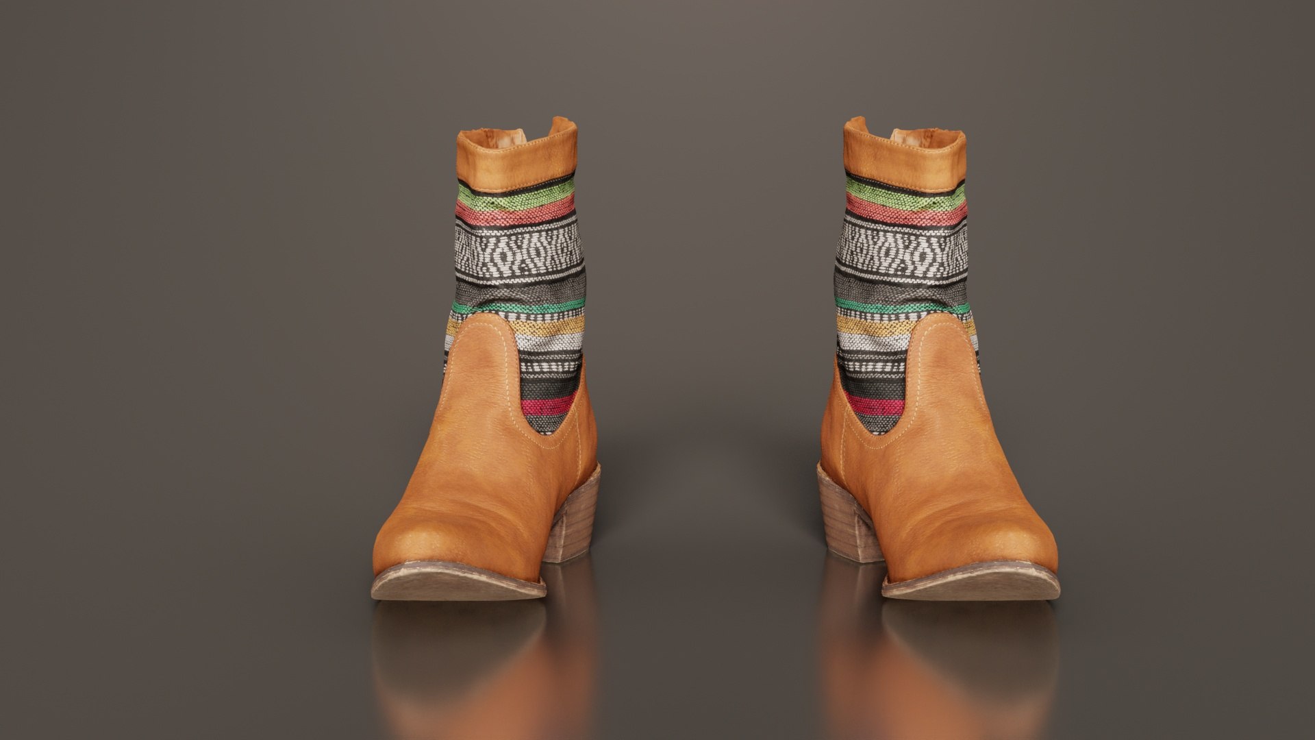 3D Indian Leather Boots Remastered - TurboSquid 2361001