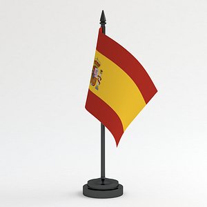 3D Table Flag Spain