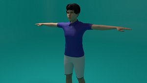 3D Tennis Player Man