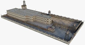 3D prison architecture building