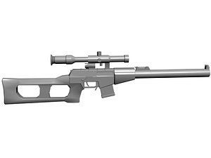 vss vintorez sniper rifle 3d 3ds