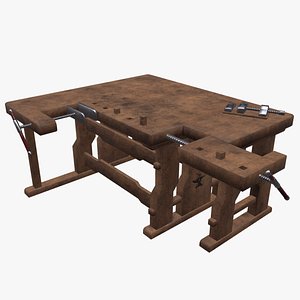3D workbench work bench model