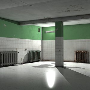 room interior walls tiles 3D