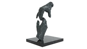 3D abstract loving hands