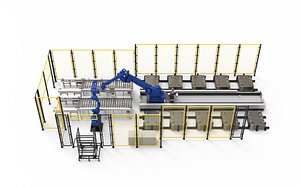 3D Tooling Board Palletizing Robot Workstation model