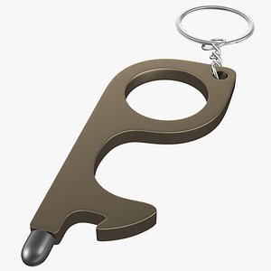 3D touch tool keychain brass