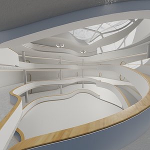 3D Futuristic Exbition Exterior and Interior Futuristic Expo Center