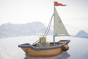 hand-painted sail 3D model