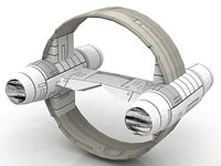Jedi Starfighter Eta-2 with hyperdrive booster