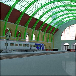 3D railway station king s model