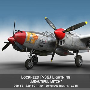 3d lockheed lightning - beautiful model