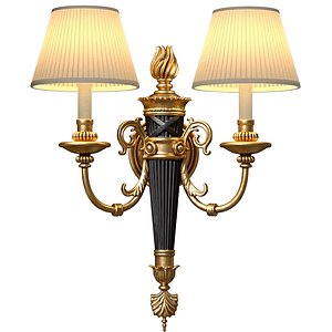 3D model Copper Romantic Wall Sconce in American Classic Style Wall lamp 3D model