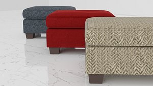 ottoman pottery barn 3D model