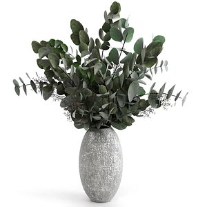bouquet eucalyptus 3D model