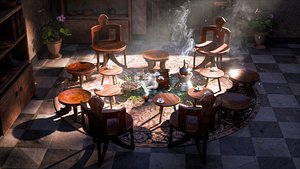 3D Ethiopian coffee ceremony