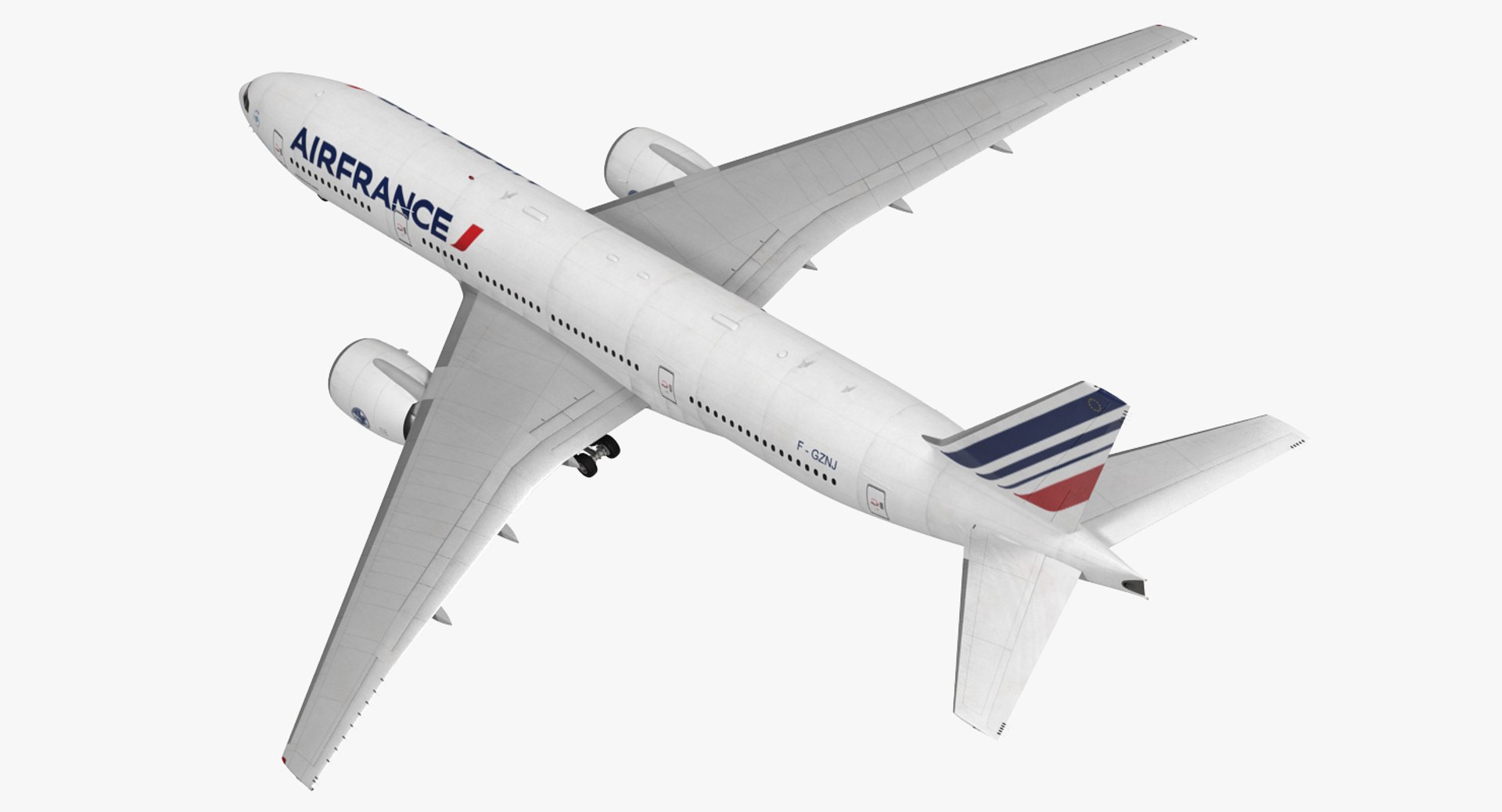 Boeing 777-200 Air France 3D Model 3D model preview