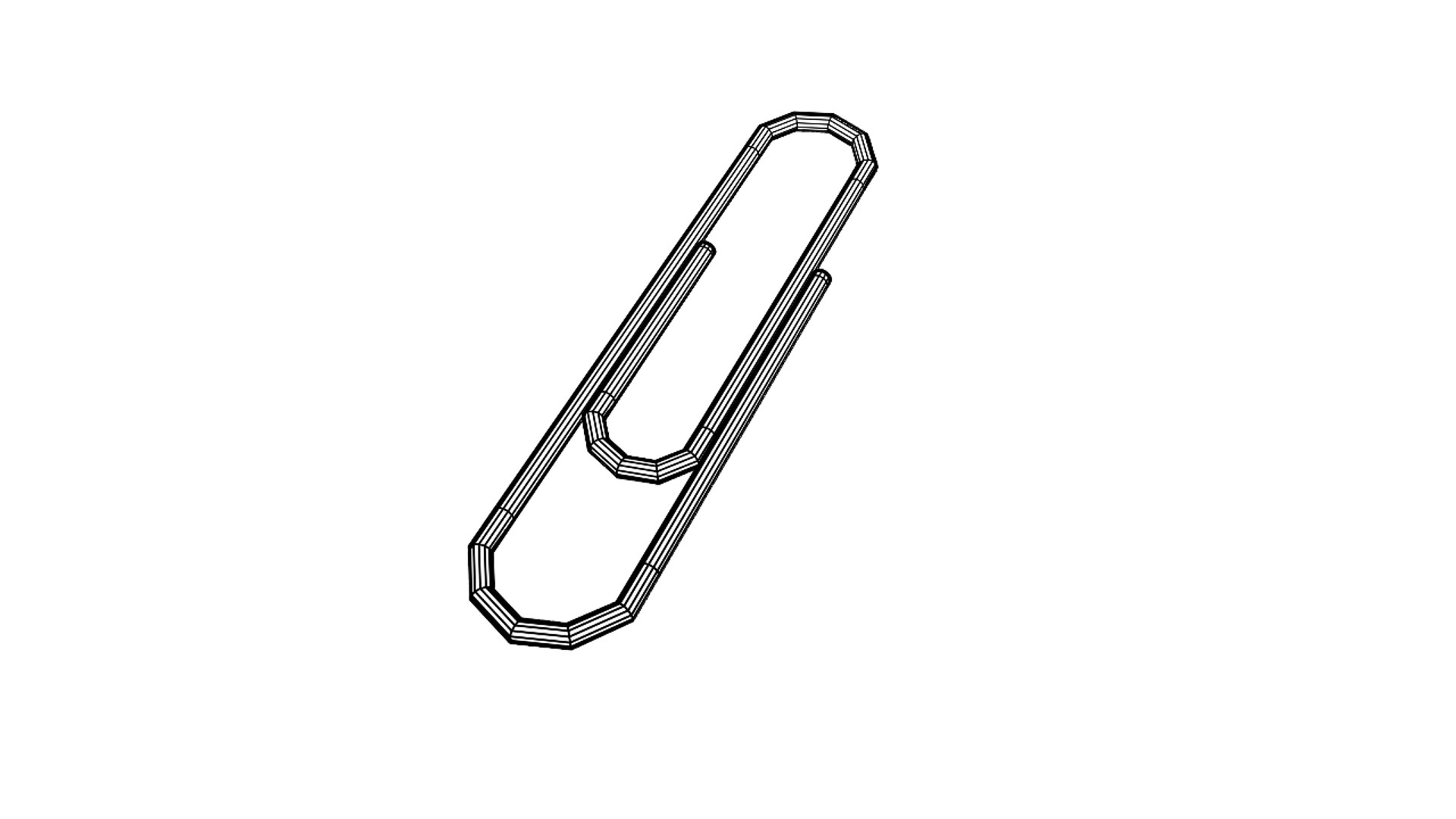 3d model paperclip modelled