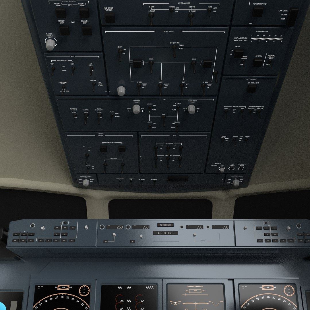 3D Cockpit Boeing 717 - TurboSquid 1598378