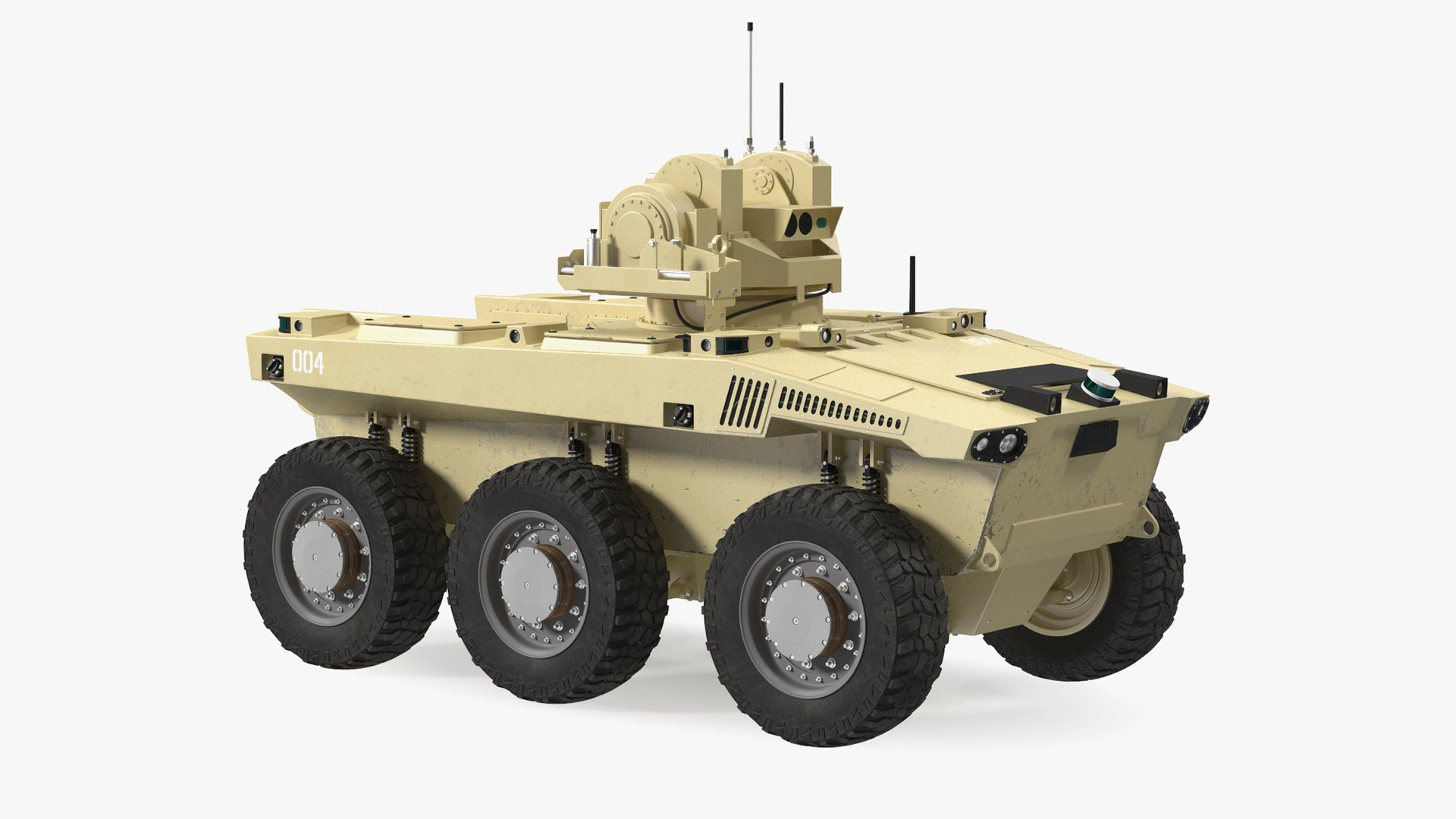 Military Robot Scout Rigged for Cinema 4D 3D model preview