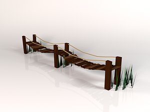 wooden bridge 3d max