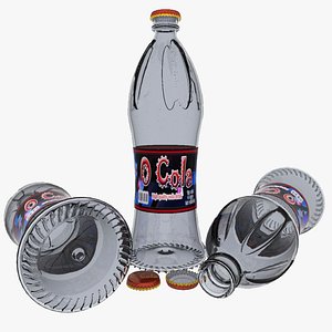 glass bottles 3d model