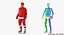 Colección de personajes de deportes de invierno