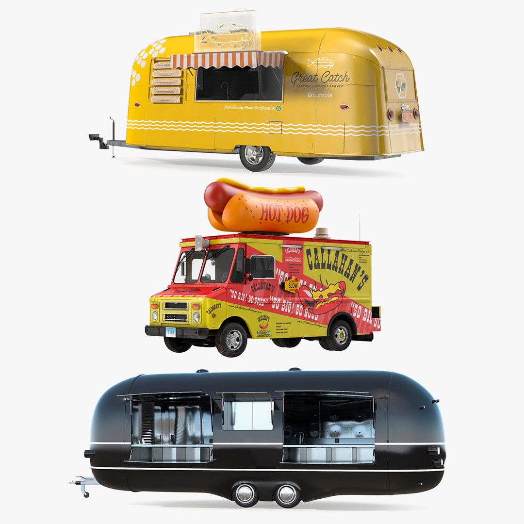 Food Trucks Collection 2 3D model preview