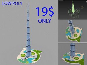 Burj Khalifa Low Poly