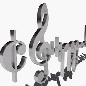 3d musical notes