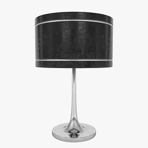 3D table lamp black