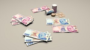 turk lira 3D model