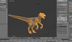 blender velociraptor mesh