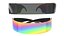 futuristic rainbow shield sunglasses 3D model