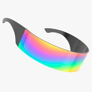 Futuristic Rainbow Shield Sunglasses