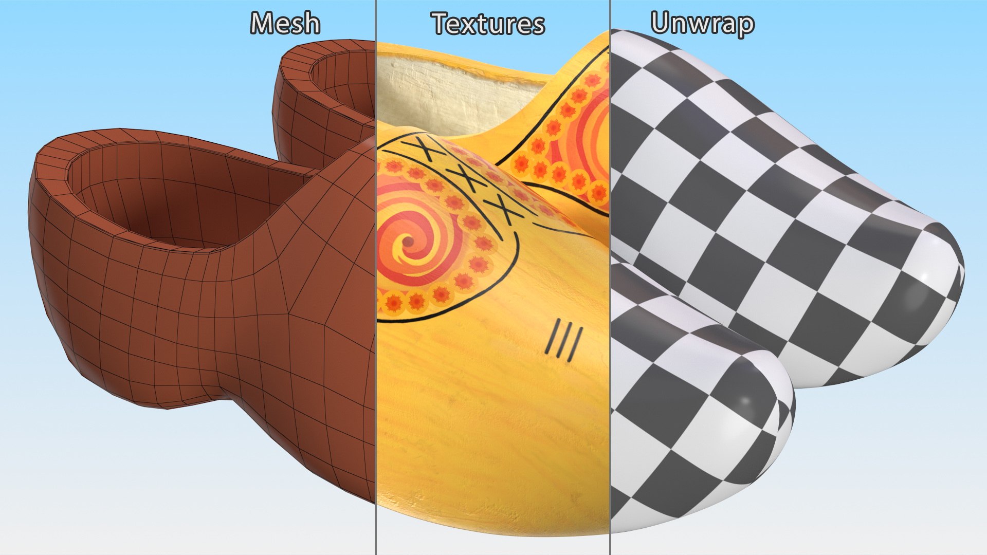 3D Dutch Wooden Clogs Yellow model https://p.turbosquid.com/ts-thumb/i6/s1NCDY/Vi/dutch_wooden_clogs_yellow_015/jpg/1669988505/1920x1080/fit_q87/9f6dbd0e6ea48a98336f5d2fea98a1ea24c8422e/dutch_wooden_clogs_yellow_015.jpg