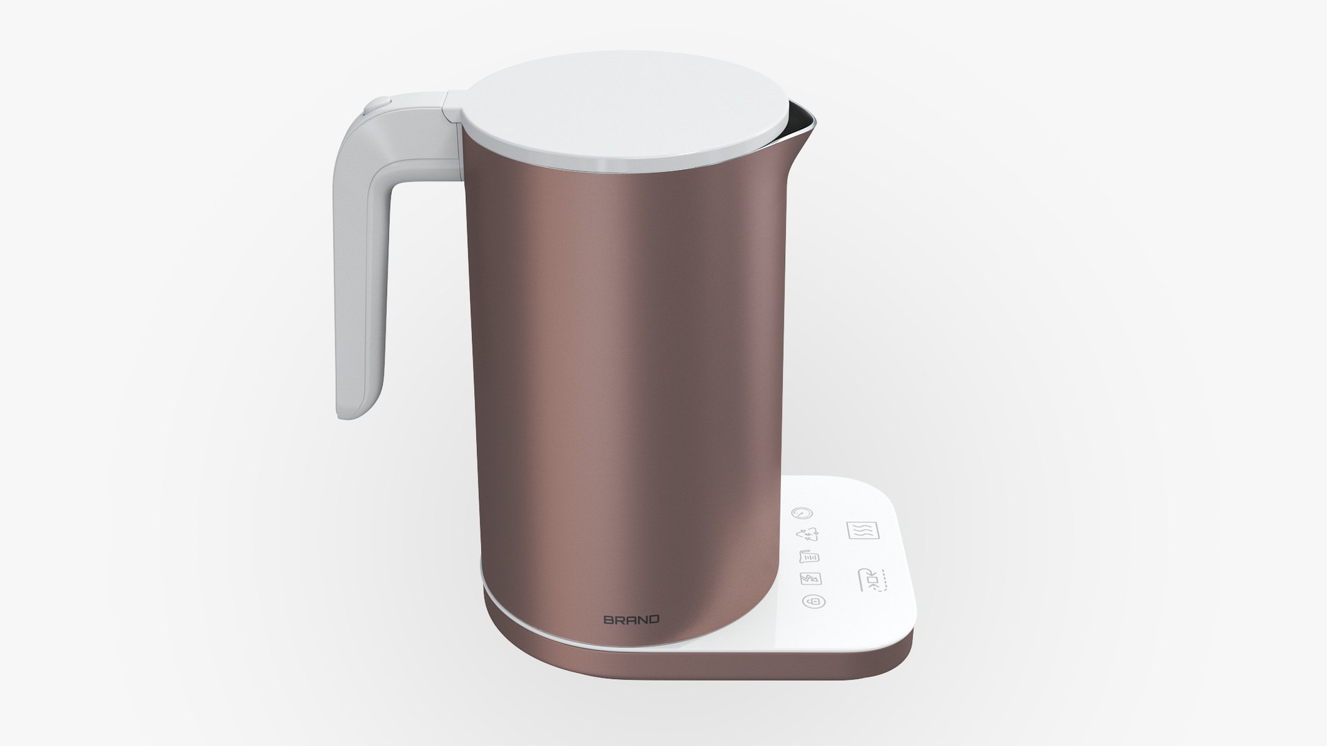 3D Model Electric Tea Kettle Copper PBR 8K TurboSquid 2041897