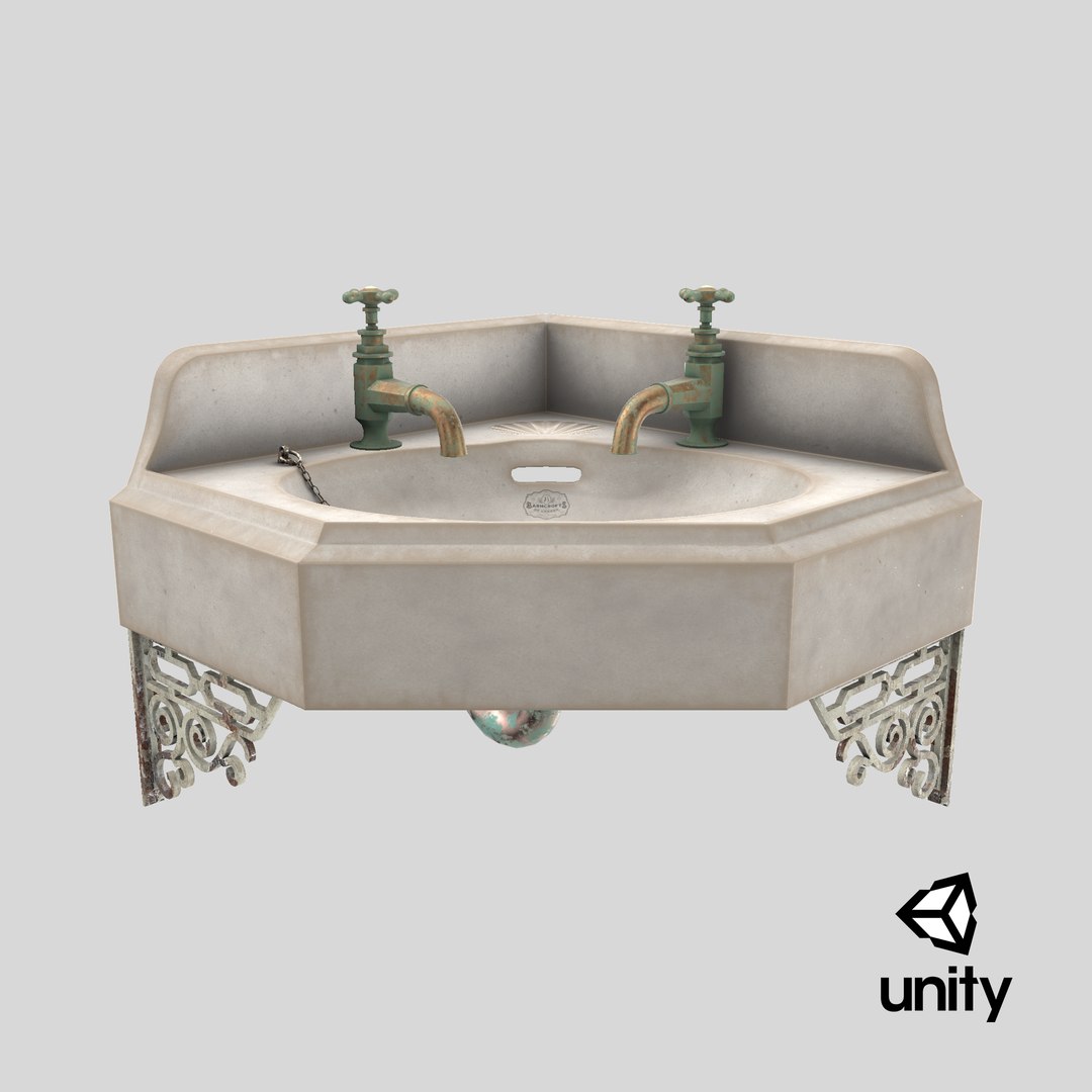 Old Corner Sink Wash Basin 3D Model - TurboSquid 2243477